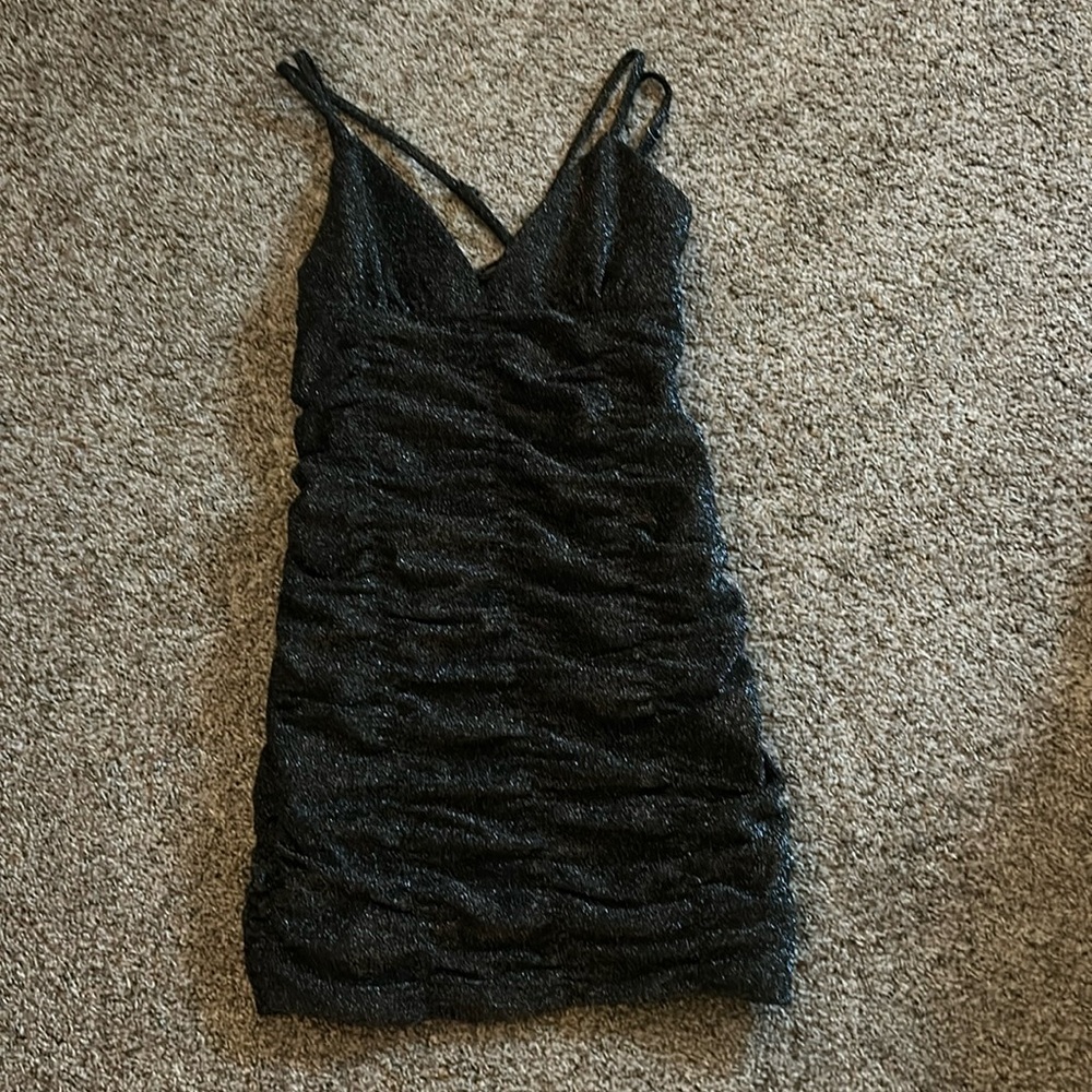 Black shimmer dress